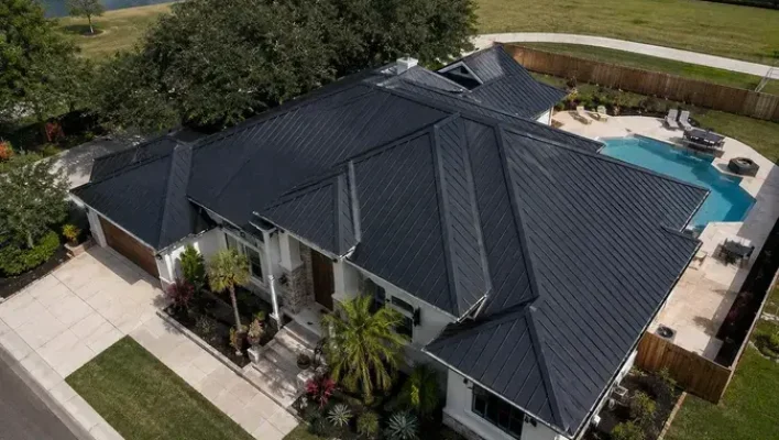 Metal Roof Replacement Houston installed with durable standing seam panels