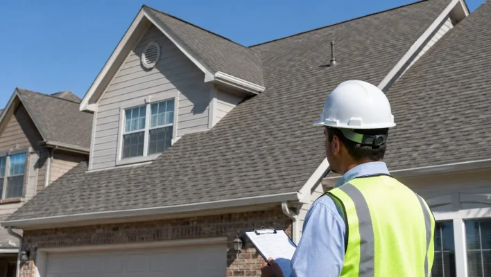 Real Estate Roof Inspection During Professional Property Roof Assessment