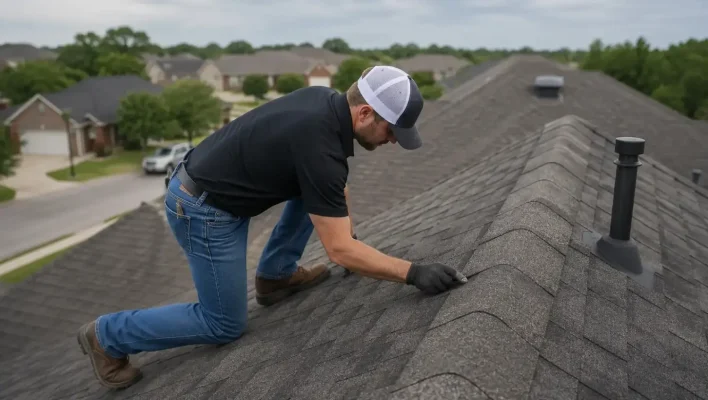 Residential Roof Inspector Performing Residential Roof Inspection Houston
