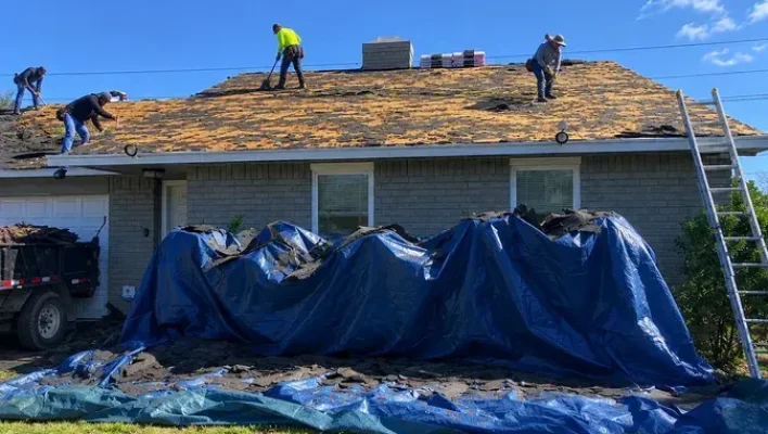 Storm Damage Roof Replacement Houston after severe wind damage